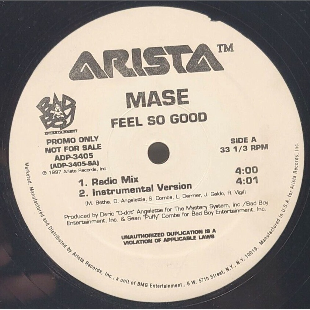 MASE - FEEL SO GOOD - HIP HOP SINGLE ARISTA BAD BOY